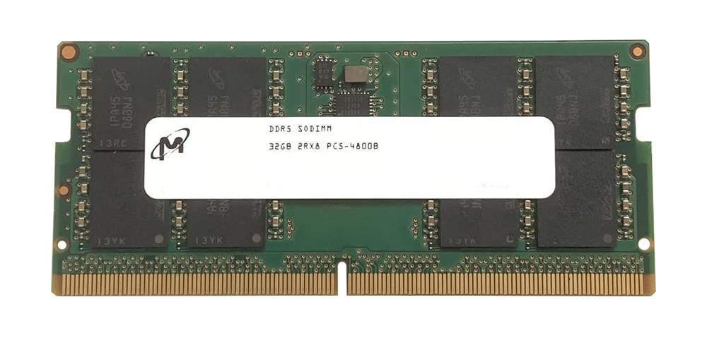 MT48ES32A1 Micron 32GB PC5-38400 DDR5-4800MHz ECC Unbuffered CL40 262-Pin SoDIMM 1.1V Dual Rank Memory Module