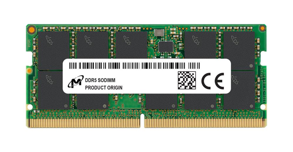 MT56ES32BR Micron 32GB PC5-44800 DDR5-5600MHz ECC Unbuffered CL46 262-Pin SoDIMM 1.1V Dual Rank Memory Module