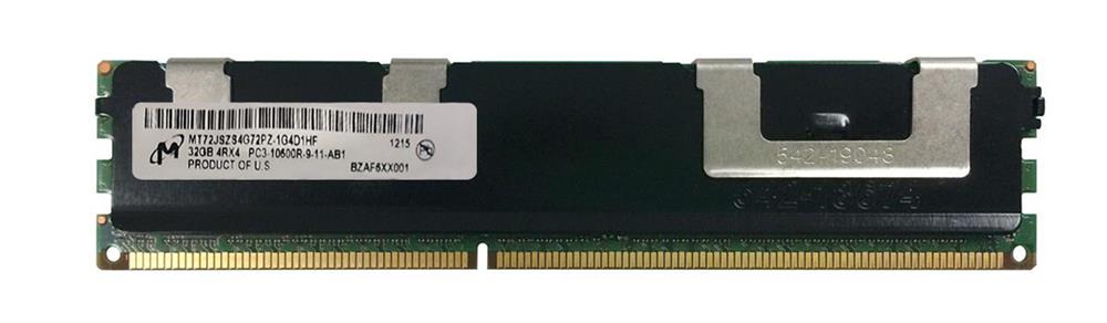 MT72JSZS4G72PZ-1G4D1 Micron 32GB PC3-10600 DDR3-1333MHz ECC Registered CL9 240-Pin DIMM Quad Rank Memory Module