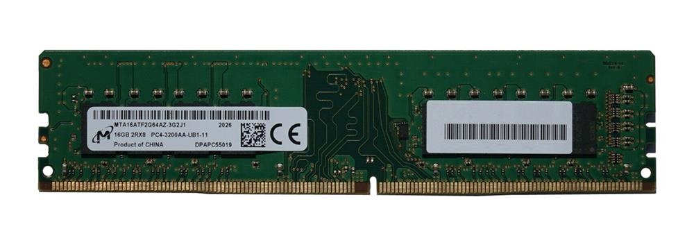 MTA16ATF2G64AZ-3G2 Micron 16GB PC4-25600 DDR4-3200MHz non-ECC Unbuffered CL22 288-Pin DIMM 1.2V Dual Rank Memory Module