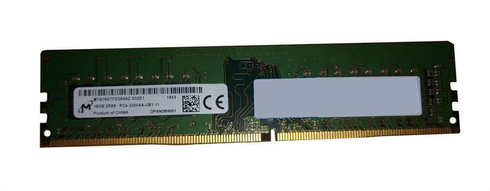 MTA16ATF2G64AZ-3G2E1 Micron 16GB PC4-25600 DDR4-3200MHz non-ECC Unbuffered CL22 288-Pin DIMM 1.2V Dual Rank Memory Module