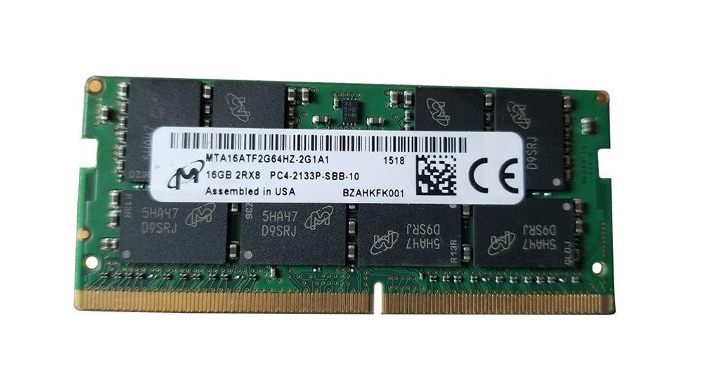 MTA16ATF2G64HZ-2G1A1 Micron 16GB PC4-17000 DDR4-2133MHz non-ECC Unbuffered CL15 260-Pin SoDimm 1.2V Dual Rank Memory Module