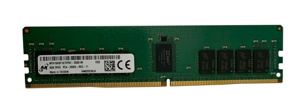 MTA18ASF1G72PDZ-2G6E1RI Micron 8GB PC4-21300 DDR4-2666MHz Registered ECC CL19 288-Pin DIMM 1.2V Dual Rank Memory Module