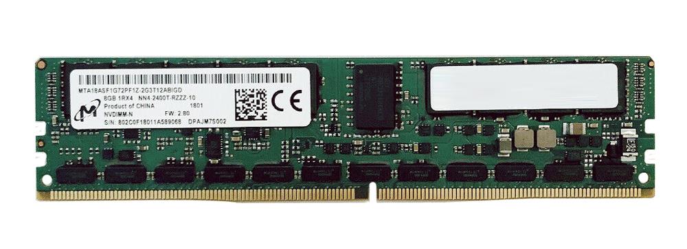 MTA18ASF1G72PF1Z-2G3 Micron 8GB PC4-19200 DDR4-2400MHz Registered ECC CL17 288-Pin NVDIMM 1.2V Single Rank Memory Module