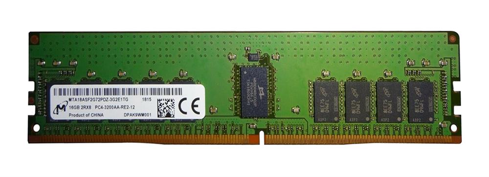 MTA18ASF2G72PDZ-3G2E1 Micron 16GB PC4-25600 DDR4-3200MHz Registered ECC CL22 288-Pin DIMM 1.2V Dual Rank Memory Module