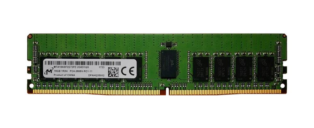 MTA18ASF2G72PZ-2G6 Micron 16GB PC4-21300 DDR4-2666MHz Registered ECC CL19 288-Pin DIMM 1.2V Single Rank Memory Module