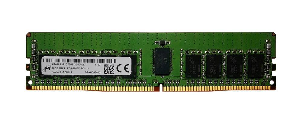 MTA18ASF2G72PZ-2G6D1 Micron 16GB PC4-21300 DDR4-2666MHz Registered ECC CL19 288-Pin DIMM 1.2V Single Rank Memory Module