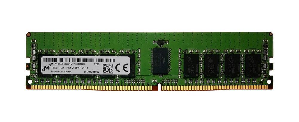 MTA18ASF2G72PZ-2G6D1QG Micron 16GB PC4-21300 DDR4-2666MHz Registered ECC CL19 288-Pin DIMM 1.2V Single Rank Memory Module