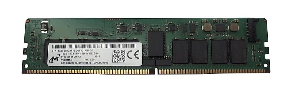 MTA18ASF2G72XF1Z-2G6V21ABSGD Micron 16GB PC4-21300 DDR4-2666MHz Registered ECC CL19 288-Pin NVDIMM 1.2V Single Rank Memory Module