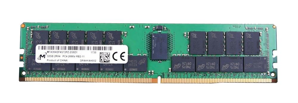 MT36ASF4G72PZ-2G6D1 Micron 32GB PC4-21300 DDR4-2666MHz Registered ECC CL19 288-Pin DIMM 1.2V Dual Rank Memory Module
