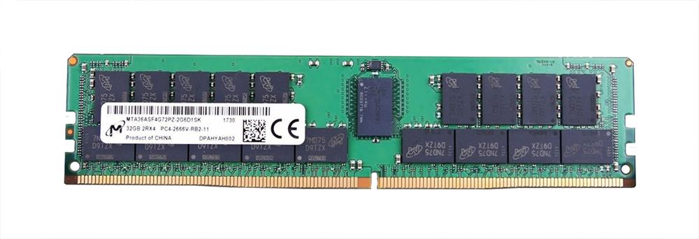 MTA36ASF4G72PZ-2G6D1SK Micron 32GB PC4-21300 DDR4-2666MHz Registered ECC CL19 288-Pin DIMM 1.2V Dual Rank Memory Module