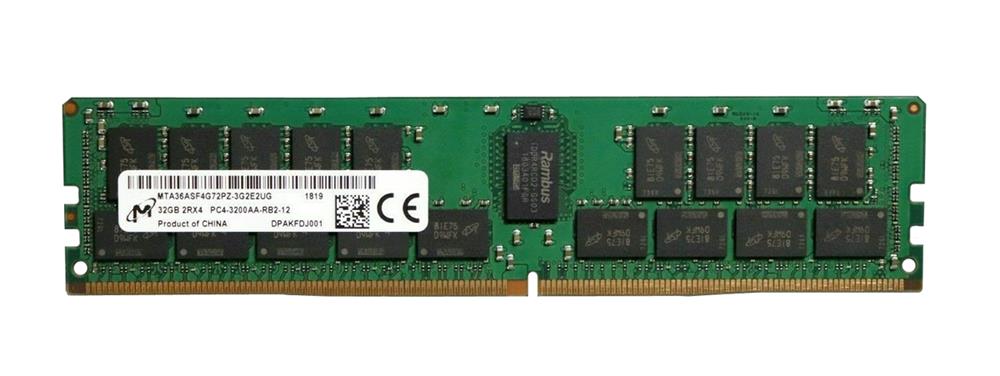 MTA36ASF4G72PZ-3G2E2UG Micron 32GB PC4-25600 DDR4-3200MHz Registered ECC CL22 288-Pin DIMM 1.2V Dual Rank Memory Module
