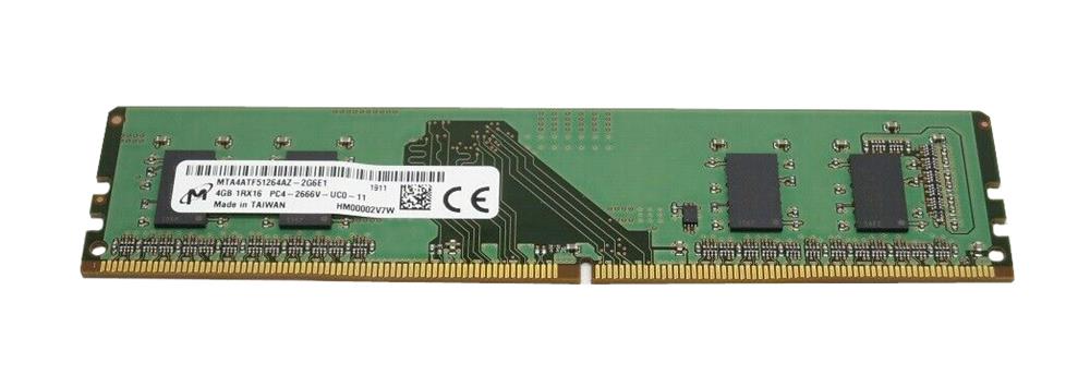 MTA4ATF51264AZ-2G6 Micron 4GB PC4-21300 DDR4-2666MHz non-ECC Unbuffered CL19 288-Pin DIMM 1.2V Single Rank Memory Module