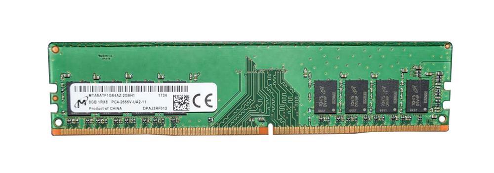 MTA8ATF1G64AZ-2G6H1 Micron 8GB PC4-21300 DDR4-2666MHz non-ECC Unbuffered CL19 288-Pin DIMM 1.2V Single Rank Memory Module