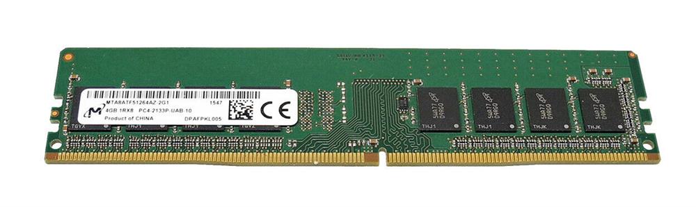 MTA8TF51264AZ-2G1A1 Micron 4GB PC4-17000 DDR4-2133MHz non-ECC Unbuffered CL15 288-Pin DIMM 1.2V Single Rank Memory Module
