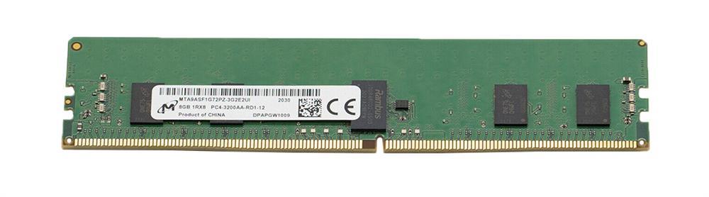 MTA9ASF1G72PZ-3G2E2U Micron 8GB PC4-25600 DDR4-3200MHz Registered ECC CL22 288-Pin DIMM 1.2V Single Rank Memory Module