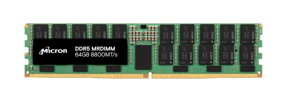 MTC40F2046S1HC88XD1 Micron 64GB DDR5-8800Mhz PC5-70400 ECC Registered CL36 287-Pin MRDIMM Dual Rank Memory Module