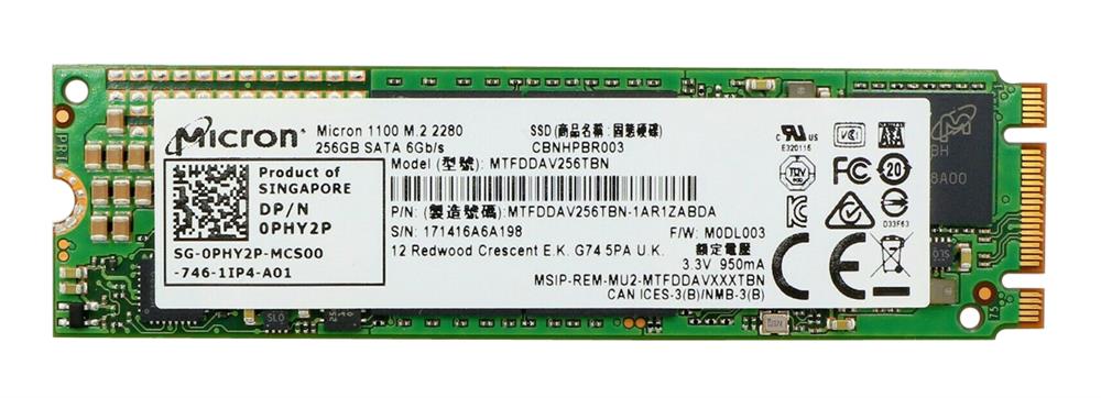 MTFDDAV256TBN-1AR1ZABDA Samsung 256GB SATA 6Gbps M.2 Internal Solid State Drive (SSD)