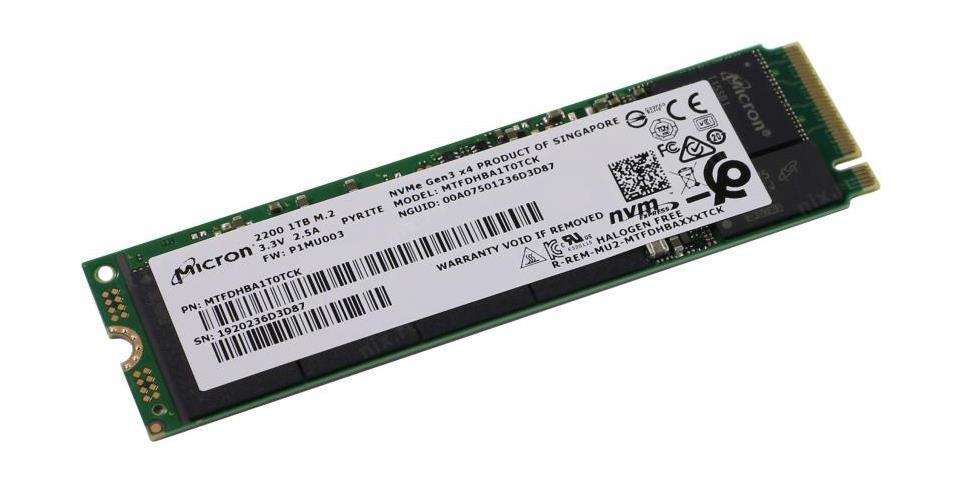 MTFDHBA1T0TCK-1AT1AABLA Micron 2200 1TB TLC PCI Express 3.0 x4 NVMe M.2 2280 Internal Solid State Drive (SSD)