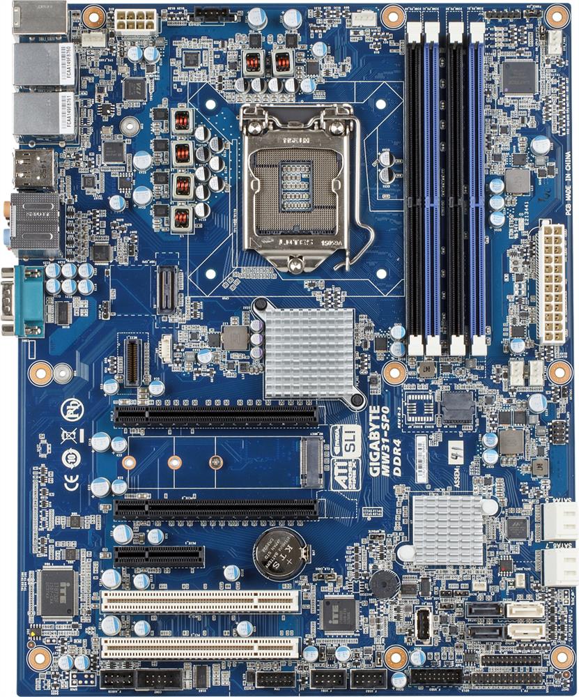 MW31-SP0 Gigabyte Socket LGA 1151 Intel C236 Chipset Xeon E3-1200 v6/v5 7th/6th Generation Core i7 / i5 / i3 / Pentium / Celeron Processors Support DDR4 4x DIMM 8x SATA 6.0Gb/s ATX Server Motherboard (Refurbished)