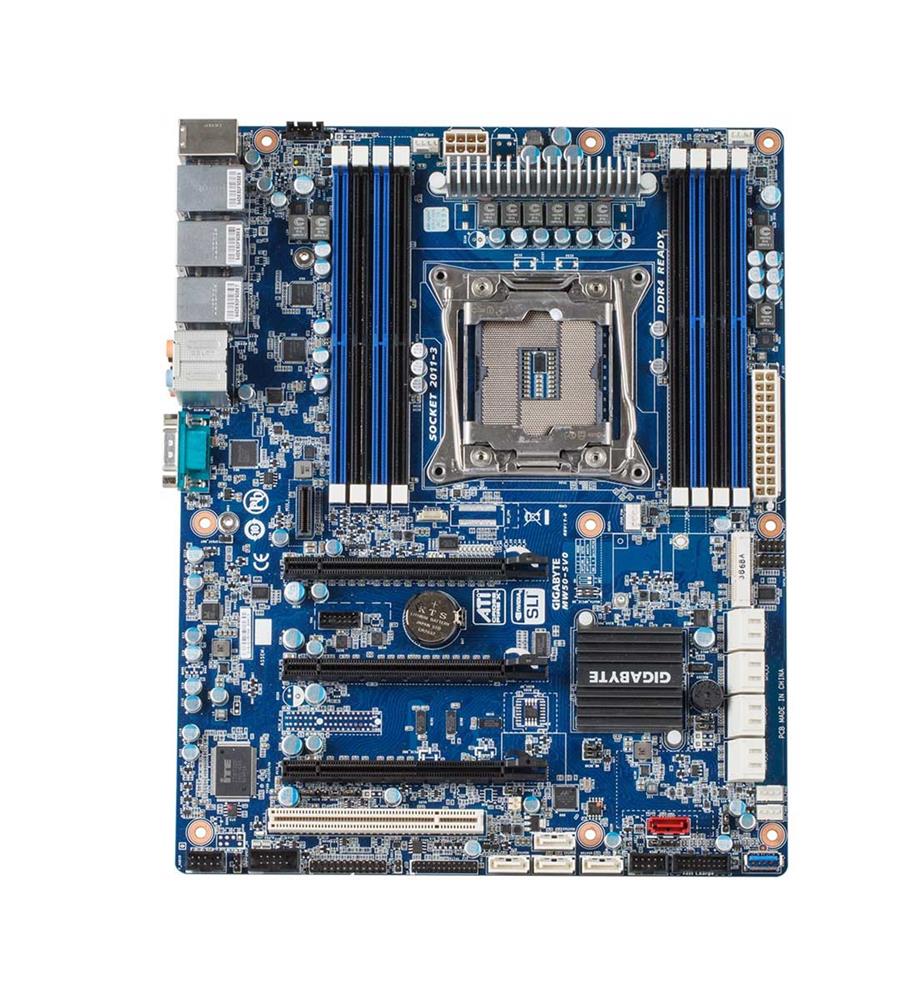 MW50-SV0 Gigabyte Socket LGA 2011-3 Intel C612 Chipset Xeon E2600 V3 /E5-1600 V3 /E5-2600 V4 /E5-1600 V4 Processors Support DDR4 8x DIMM 8x SATA3 6.0Gb/s ATX Server Motherboard (Refurbished)