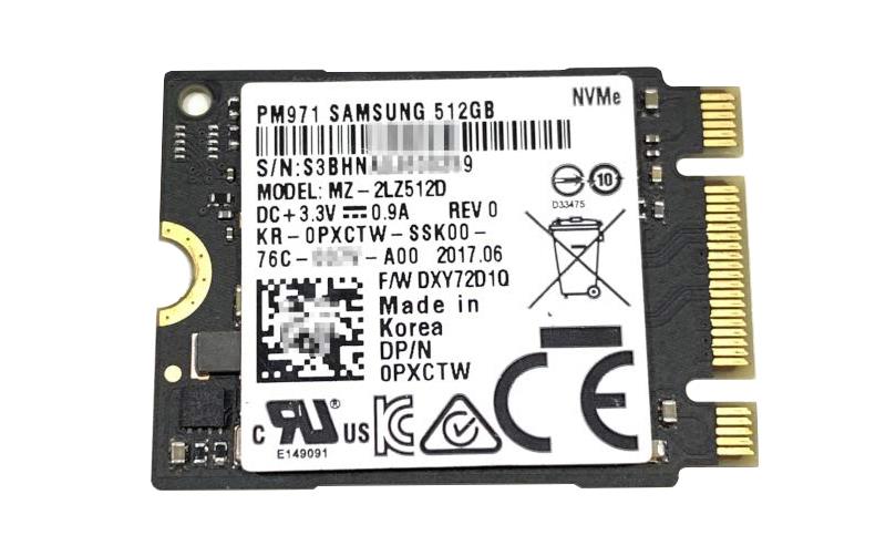 MZ-2LZ512D Samsung PM971 512GB TLC PCI Express 3.0 x2 NVMe M.2 2230 Internal Solid State Drive (SSD)