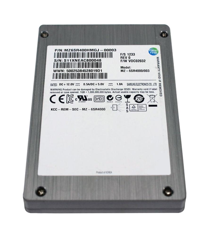 MZ-6SR4000/003 Samsung SM1625 Enterprise Series 400GB SLC SAS 6Gbps High Performance 2.5-inch Internal Solid State Drive (SSD)