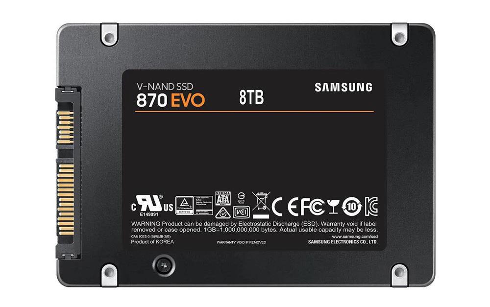 MZ-77E8T0B/AM Samsung 870 EVO Series 8TB SATA 3 V-NAND Internal Solid State Drive (SSD)