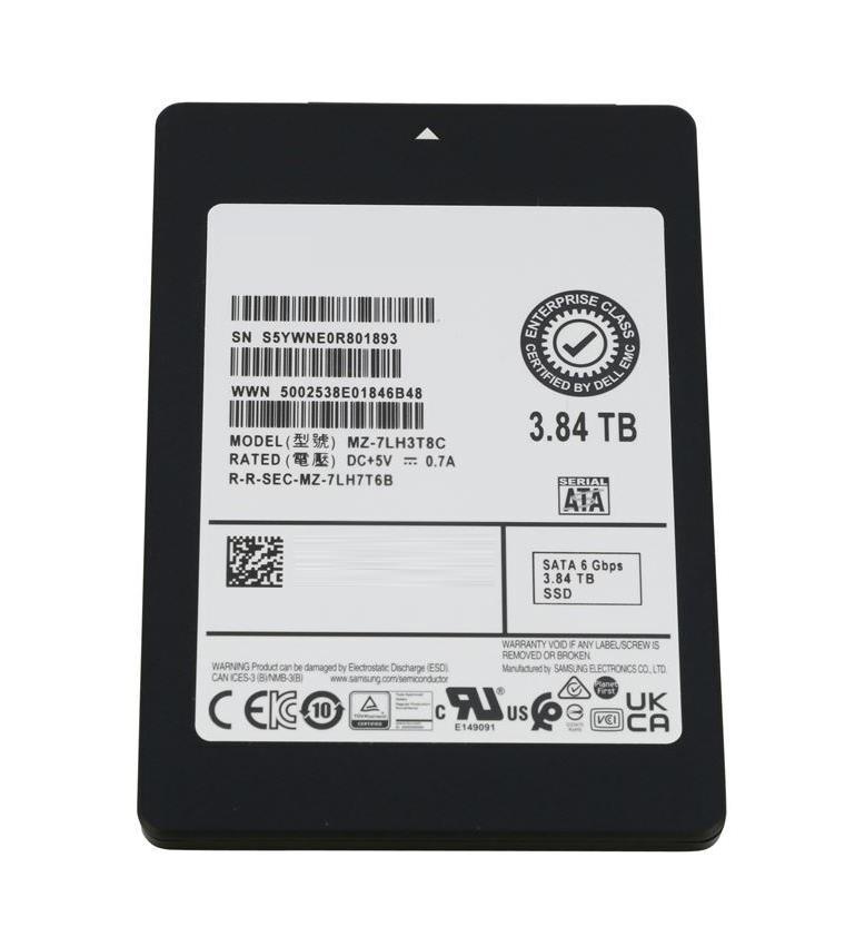 MZ-7LH3T8C Samsung 3.84TB SATA 6Gbps Read Intensive 2.5 SSD
