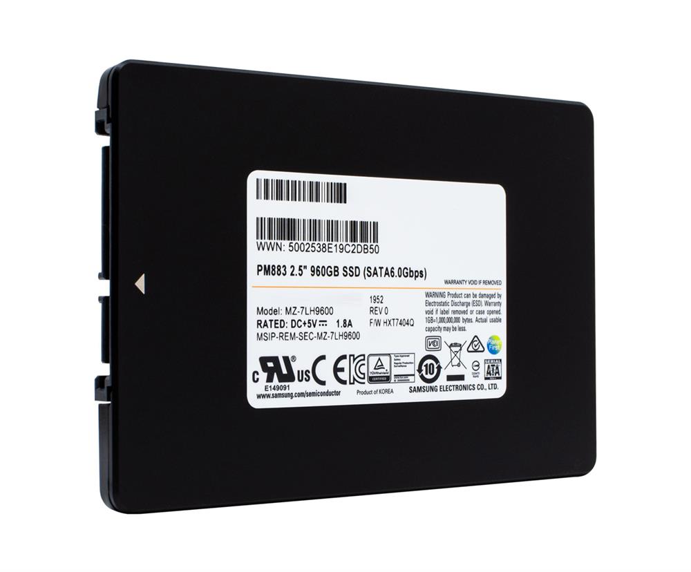 MZ-7LH9600 Samsung 960GB SATA 6Gbps Read Intensive 2.5-inch Internal Solid State Drive (SSD) with Smart Carrier