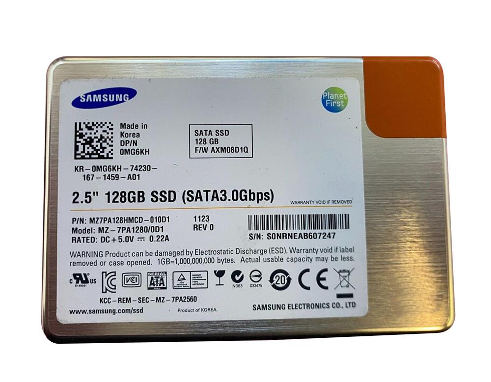 MZ-7PA1280/01D Samsung PM810 Series 128GB MLC SATA 3Gbps 2.5-Inch Solid State Drive (SSD)