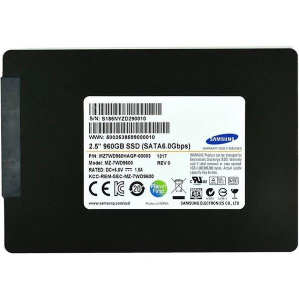 MZ-7WD9600/003 Samsung SM843T Data Center Series 960GB MLC SATA 6Gbps High Write Endurance (AES-256 / PLP) 2.5-inch Internal Solid State Drive (SSD)