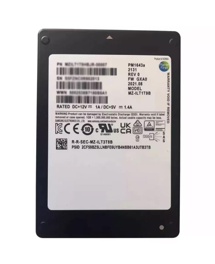 MZ-ILT1T9B Samsung PM1643a 1.92TB SAS 12Gbps 2.5-Inch Solid State Drive (SSD)