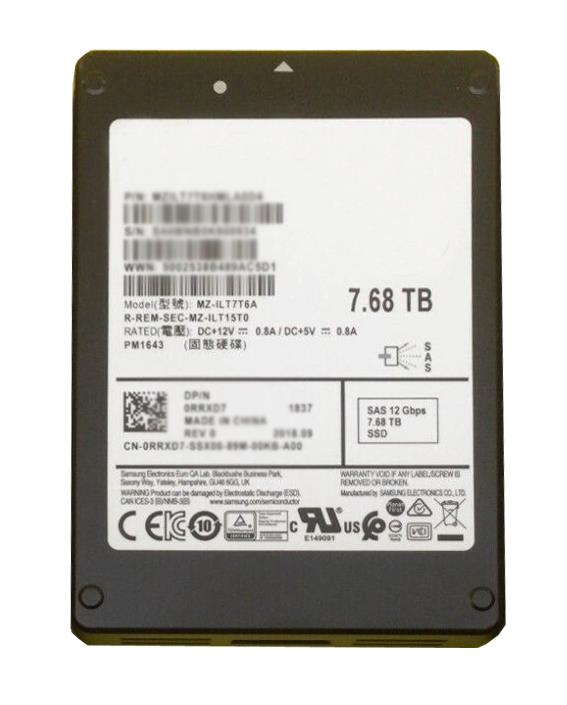MZ-ILT7T6A Samsung 7.68TB SAS 12Gbps 2.5-Inch Solid State Drive (SSD)
