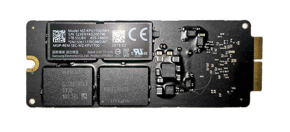 MZ-KPV1T00/0A3 Samsung 1TB MLC PCI Express 3.0 x4 SSUBX Internal Solid State Drive (SSD) for MacBook (Selected Models)