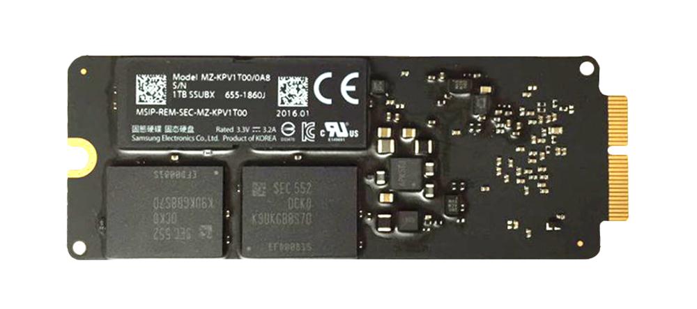 MZ-KPV1T00/0A8 Samsung 1TB MLC PCI Express 3.0 x4 SSUBX Internal Solid State Drive (SSD) for MacBook (Selected Models)