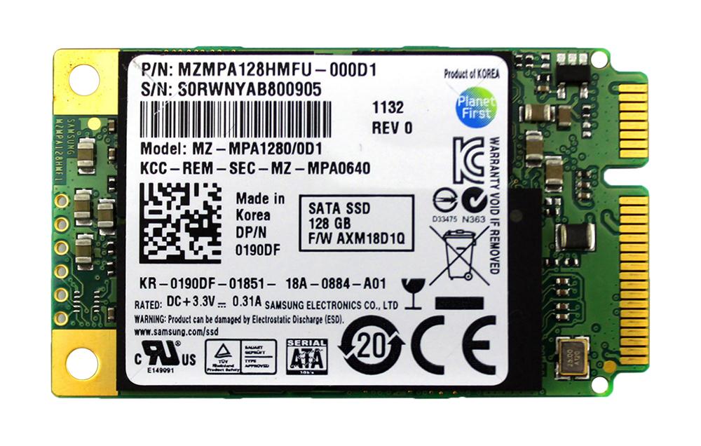 MZ-MPA1280 Samsung PM810 Series 128GB MLC SATA 3Gbps mSATA Internal Solid State Drive (SSD)