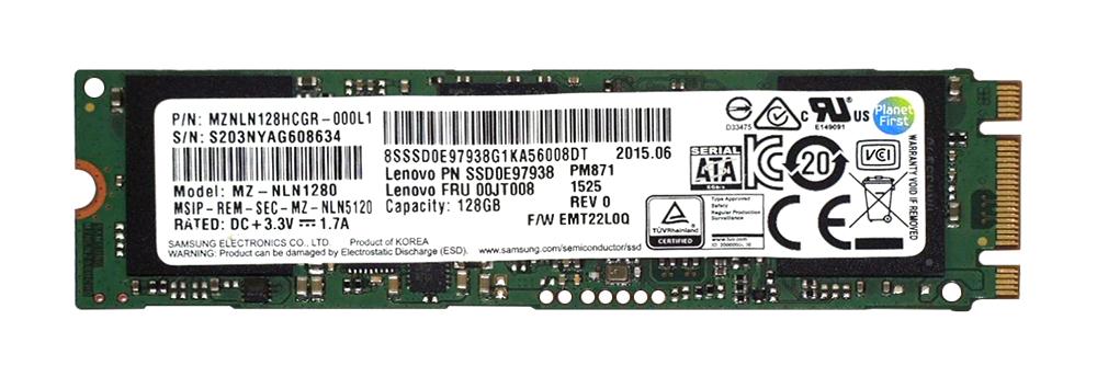 HP Samsung 128GB MZ-NLN1280 SATA 6Gbps M.2 2280 SSD 801648-001
