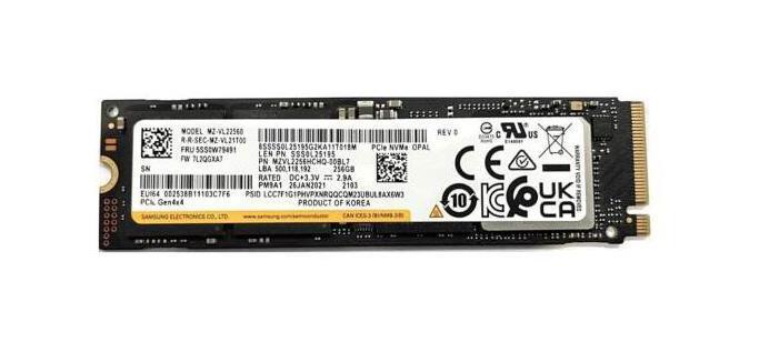 MZ-VL22560 Samsung PM9A1 Series 256GB PCI Express NVMe 4.0 x4 M.2 2280 Solid State Drive (SSD)