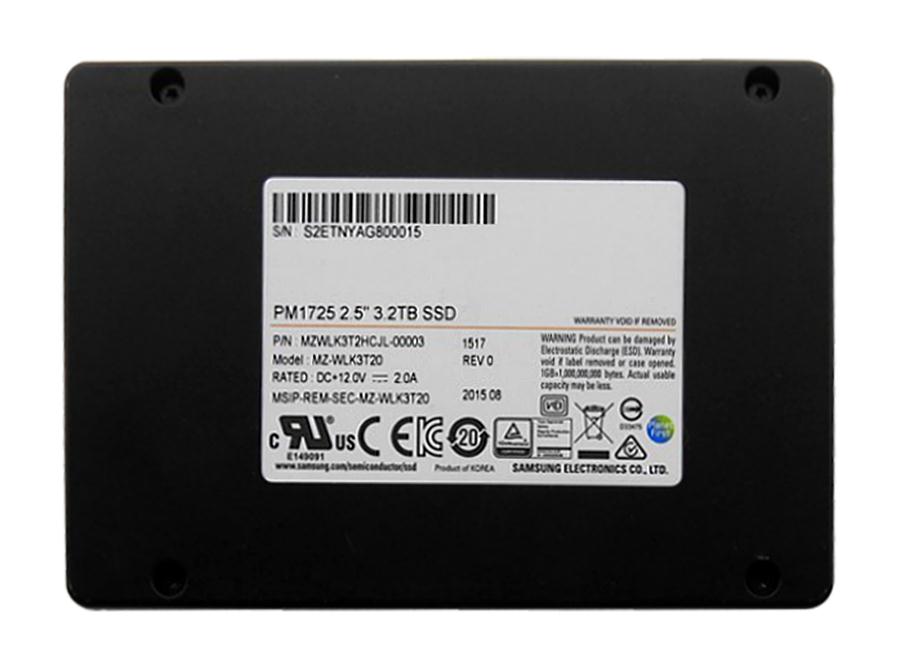 MZ-WLK3T20 Samsung PM1725 Series 3.2TB TLC PCI Express 3.0 x4 NVMe U.2 2.5-inch Internal Solid State Drive (SSD)