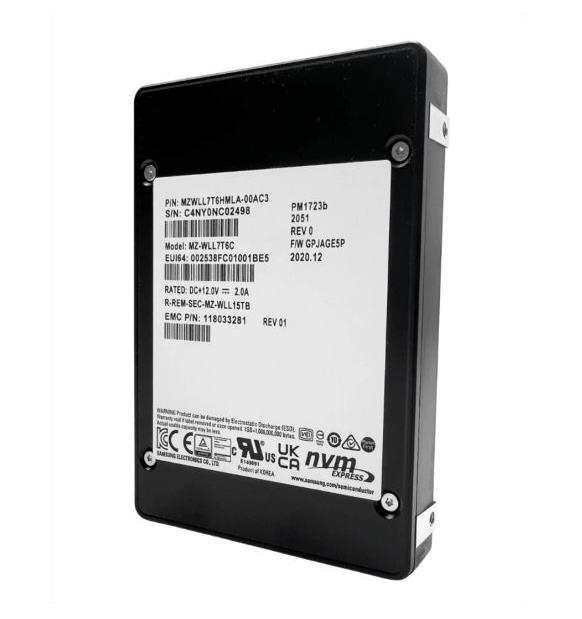 MZ-WLL7T6C Samsung PM1723b Series 7.68TB TLC PCI Express 3.0 x4 NVMe U.2 2.5-inch Internal Solid State Drive (SSD)