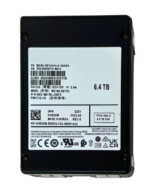 MZ-WLR6T40 Samsung PM1735 6.4TB PCIe NVMe Mixed Use 2.5-In SSD