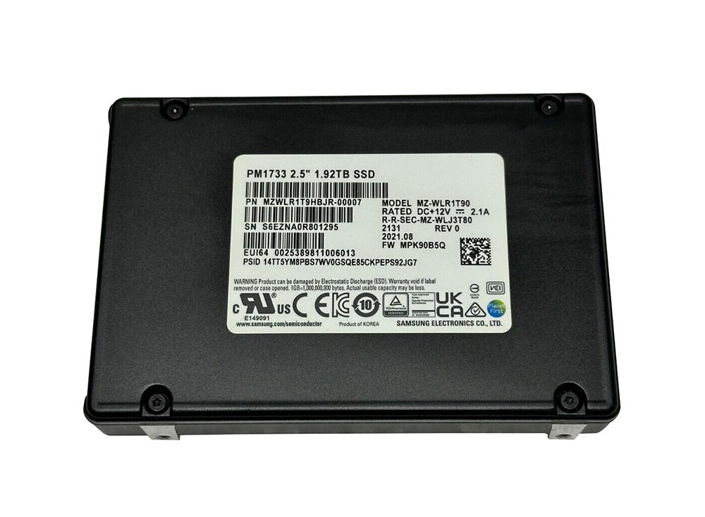 MZ-XLJ1T90 Samsung PM1733 1.92TB PCI Express NVMe 2.5-In SSD