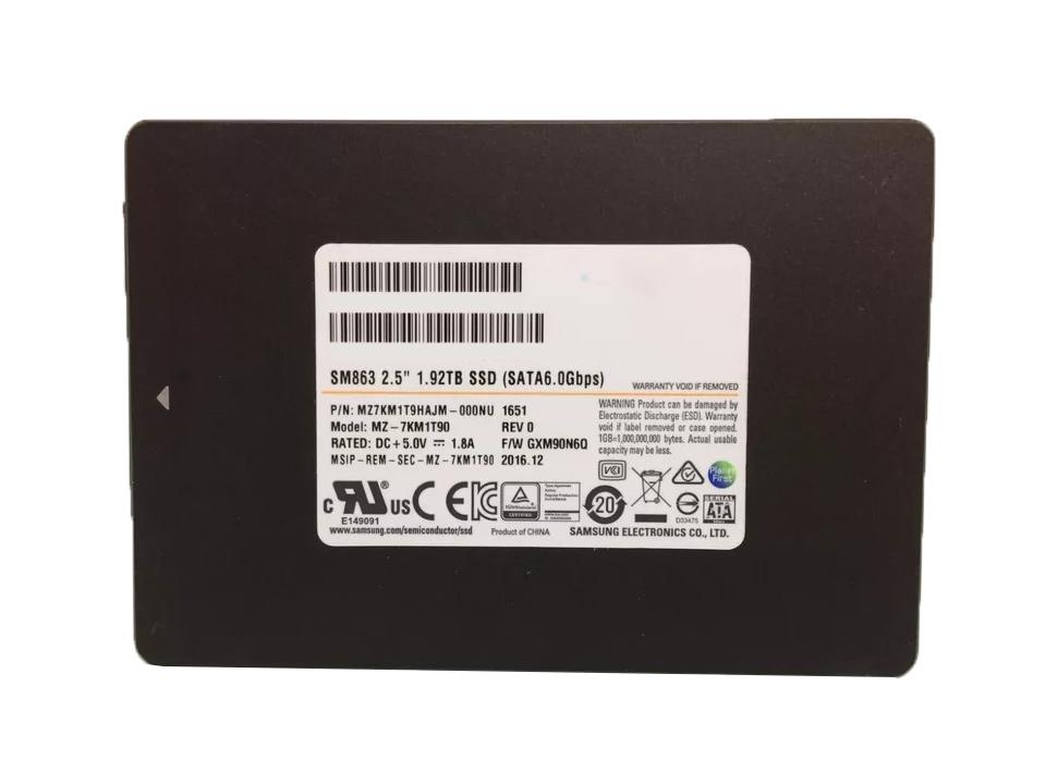 MZ7KM1T9HAJM-000NU Samsung SM863 Series 1.92TB MLC SATA 6Gbps 2.5-inch Internal Solid State Drive (SSD)