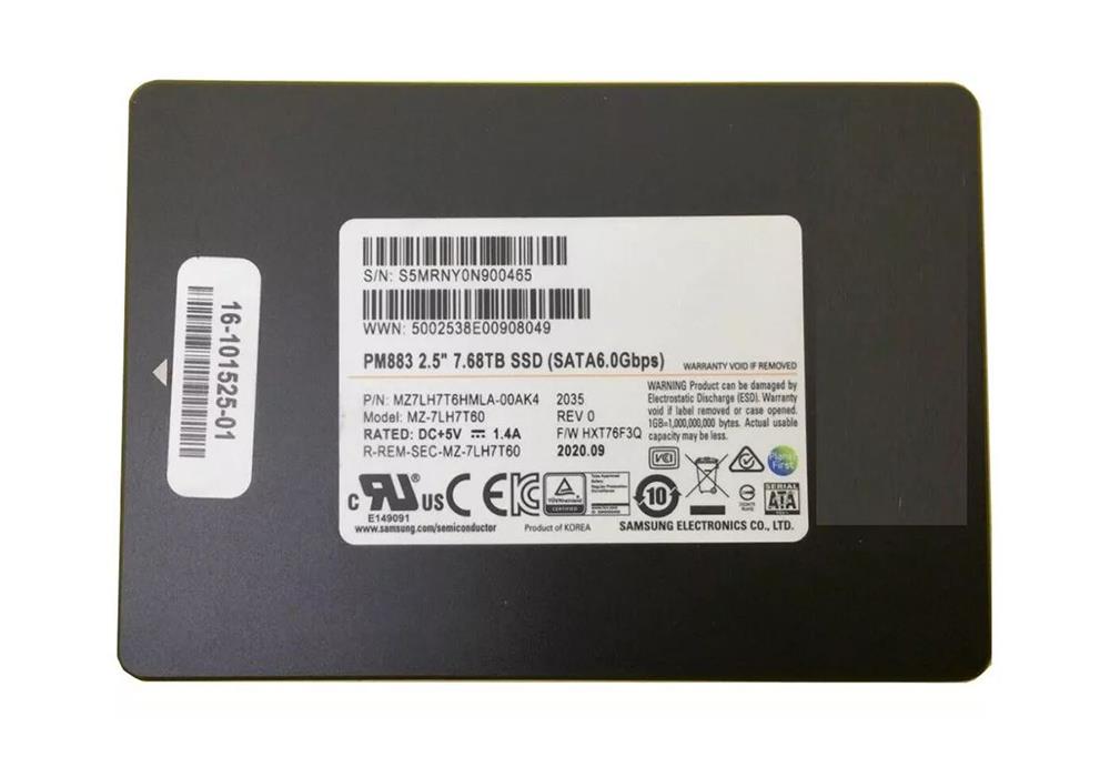 MZ7LH7T6HMLA-00AK4 Samsung 7.68TB SATA 6Gbps 2.5-inch Solid State Drive (SSD)