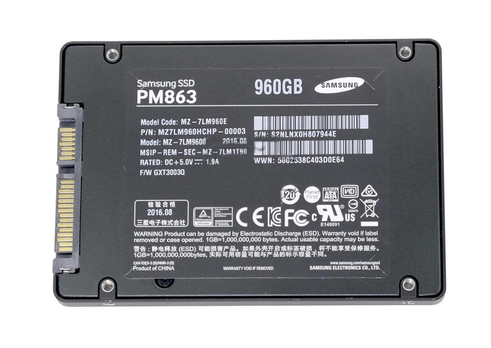 MZ7LM960HCKP-00003 Samsung 960GB  2.5 inch 6Gb/s SATA SSD