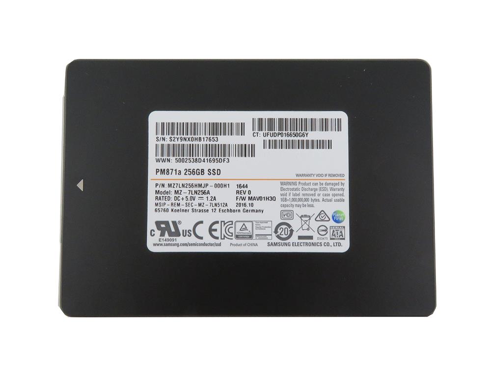 MZ7LN256HMJP-000H1 Samsung PM871a Series 256GB TLC SATA 6Gbps 2.5-inch Internal Solid State Drive (SSD)