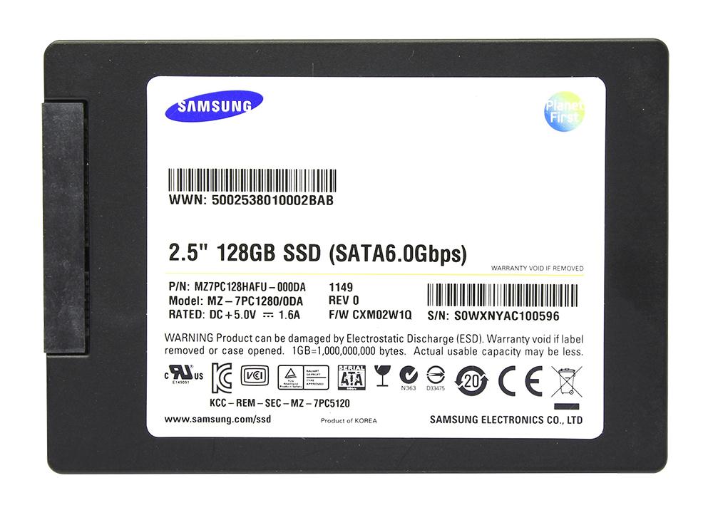 MZ7PC128HAFU000DA Samsung PM830 Series 128GB MLC SATA 6Gbps (AES-256) 2.5-inch Internal Solid State Drive (SSD)