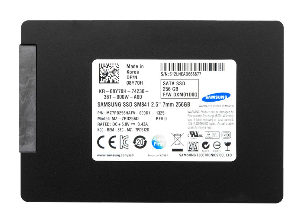 MZ7PD256HAFV000D1 Samsung SM841 Series 256GB MLC SATA 6Gbps (AES-256 FDE) 2.5-inch Internal Solid State Drive (SSD)