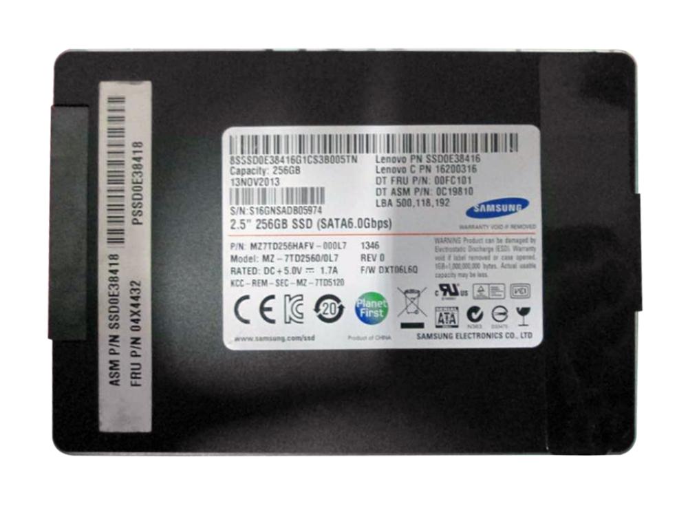 MZ7TD256HAFV-000L7 Samsung PM841 Series 256GB TLC SATA 6Gbps (AES-256 / SED TCG Opal 2.0) 2.5-inch Internal Solid State Drive (SSD)